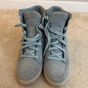 Sorel Women’s Out 'N About Wedge Blue Suede Boots Size 10